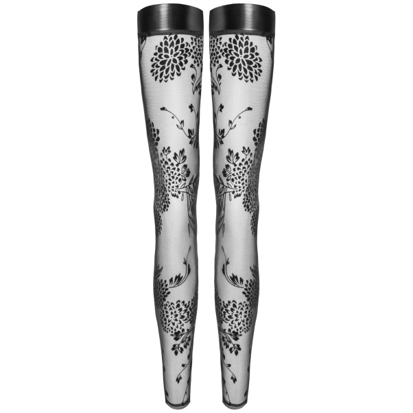 Noir Handmade Bas Autofixants en Dentelle Image du produit 4