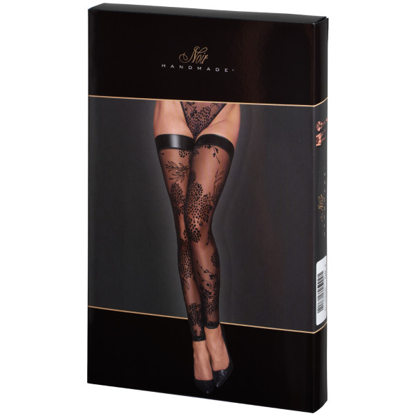 Noir Handmade Bas Autofixants en Dentelle Image de l'emballage 90