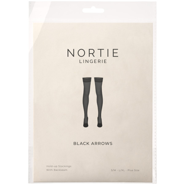 NORTIE Black Arrows Bas Autofixants avec Couture Arrière Image de l'emballage 90