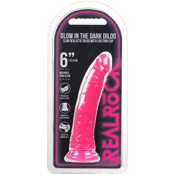 Realrock Glow in the Dark Slim Gode avec Ventouse 16 cm Image de l'emballage 90