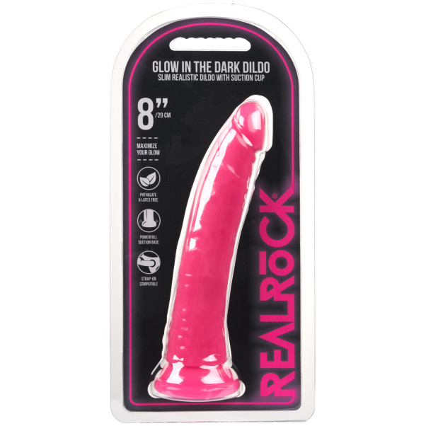 Realrock Glow in the Dark Slim Gode avec Ventouse 20 cm Image de l'emballage 90