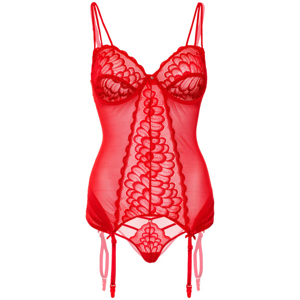 Daring Intimates Corset en Dentelle avec String Rouge Image du produit 3