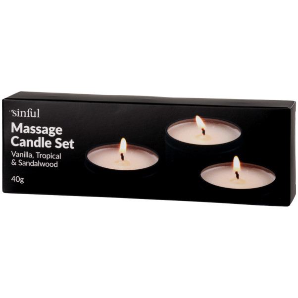 Sinful Set Bougies de Massage 3 x 40 g Image de l'emballage 90