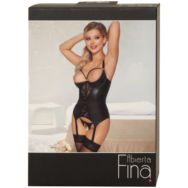 Abierta Fina Corset Bonnets Ouverts Wetlook en Dentelle Image de l'emballage 90
