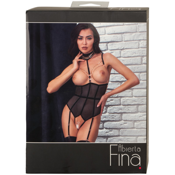 Abierta Fina Corset en Maille avec Chaîne Image de l'emballage 90