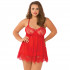 Seven til Midnight High Bed of Roses Babydoll Sæt Plus Size  1