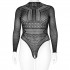 Nortie Gry Bundløs Bodystocking med Lange Ærmer Plus Size Product 1