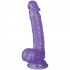 baseks Gode Violet à Paillettes avec Testicules 21,5 cm Image du produit 1