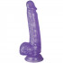 baseks Gode Violet à Paillettes avec Testicules 21,5 cm Image du produit 3