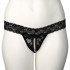 Nortie Malin String Ouvert Noir avec Perles Orgasmiques Grande Taille Image du produit 6