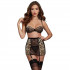 Dreamgirl Ensemble Lingerie avec Jupe Porte-jarretelles Motif Léopard Image du produit 1