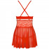 Obsessive Ensemble Babydoll en Maille Rouge Image du produit 4