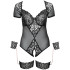 Cottelli Bondage Body en Dentelle Sans Entrejambe avec Menottes Grande Taille Image du produit 3