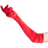 baseks Gants Longs en Satin Rouge Image du produit avec des mains 50