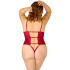 NORTIE Vilja Body en Dentelle Rouge à Entrejambe Ouvert Grande Taille Image du produit 3