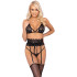 kissable Ensemble de Lingerie Soutien-Gorge et Porte-Jarretelles Noir Image du produit sur un modèle 1