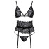 kissable Ensemble de Lingerie Soutien-Gorge et Porte-Jarretelles Noir Image du produit 3