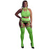 Ouch! Glow in The Dark Neon Crop Top et Bas Vert Fluo Grande Taille Image du produit 1