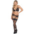 Abierta Fina Ensemble Soutien-gorge et Jarretelles en Dentelle Noire Image du produit 1