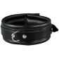 SToys Collier en cuir noir