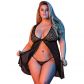 Magic Silk Fly Away Babydoll Blonde Sæt Plus Size  1