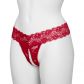 Nortie Malin String Ouvert Rouge avec Perles Orgasmiques  5