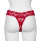 Nortie Malin String Ouvert Rouge avec Perles Orgasmiques  6