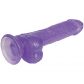 baseks Gode Violet à Paillettes avec Testicules 21,5 cm Image du produit 4