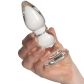 Sinful Groove Plug Anal en Verre Large Image du produit avec des mains 50