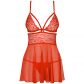 Obsessive Ensemble Babydoll en Maille Rouge Image du produit 3