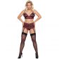 Cottelli Curves Ensemble Lingerie Peek-a-Boo Sans Entrejambe en Dentelle Rouge Grande Taille Image du produit 1