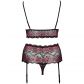 Cottelli Curves Ensemble Lingerie Peek-a-Boo Sans Entrejambe en Dentelle Rouge Grande Taille Image du produit 4