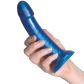 baseks Metallic Blue Gode en Silicone 18 cm Image du produit avec des mains 50
