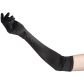 baseks Gants Longs en Satin Noir Image du produit avec des mains 50