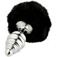 Alive BDSM Line Black Fluffy Plug Anal en Métal L Image du produit 2