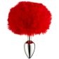 Alive BDSM Line Fluffy Red Plug Anal en Métal S Image du produit 1
