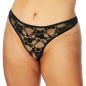 NORTIE Siv String Entrejambe Ouvert Dentelle Noire Grande Taille